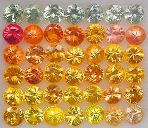 Natural FANCY COLOURED SAPPHIRE 2.8mm round facets (Africa) - 45 pieces available