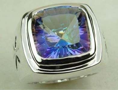 SUNRISE SPECIALS ** Natural MYSTIC TOPAZ set in 925 Sterling Silver (ring)