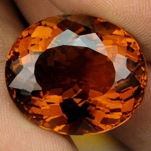 Lovely gem! 26.15 cts Natural MADEIRA CITRINE oval facet (Brazil)