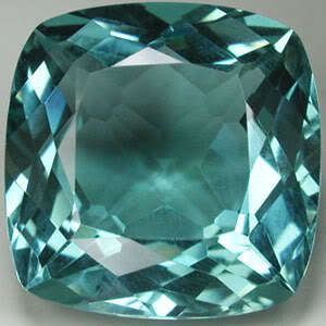 Incredible RARE gem! 19.25 cts Natural PALE BLUE GREEN BERYL cushion facet (Madagascar)