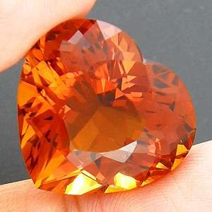 Lovely gem! 31.66 cts Natural MADEIRA CITRINE heart facet (Brazil)