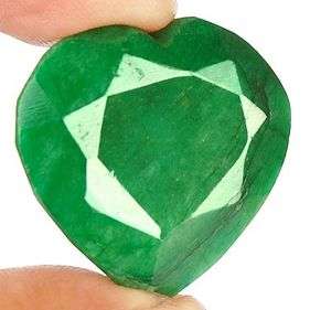 PRICE REDUCED! 75.65cts EMERALD heart facet (Brazil)