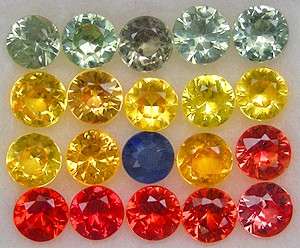 SAPPHIRE 3.0mm round facets (Africa) - 20 pieces available