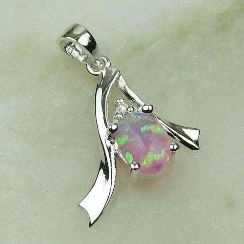 OPAL & TOPAZ set in 925 Sterling Silver (pendant)