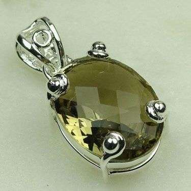 SMOKY QUARTZ set in 925 Sterling Silver (pendant)