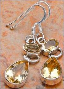 Sterling silver earrings - CITRINE - Dreams Collection