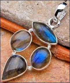 Sterling silver pendant - LABRADORITE - Dreams Collection