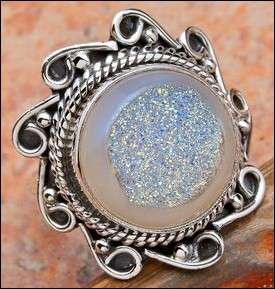 Sterling silver ring - TITANIUM DRUZY - Dreams Collection