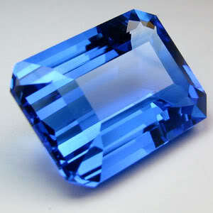 Stunning facet! 10.85 cts TANZANITE BLUE QUARTZ octagon facet (Brazil)