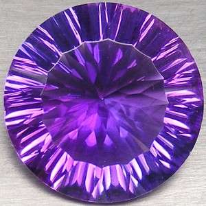 40.67 cts 25.1mm COLOUR CHANGE AMETHYST concave round facet (Brazil)