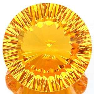PRICE REDUCED! 43.90 cts 25.0mm CITRINE concave round facet (Brazil)