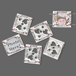 Unique ROSE Swarovski PHOTO SLIDER 22mm x 18mm x 7mm - sold individually