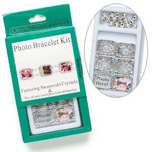 Unique SAPPHIRE Swarovski PHOTO SLIDER Bracelet Kit - sold individually
