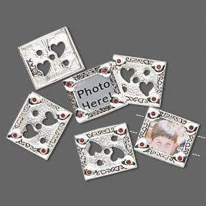 Unique SIAM Swarovski PHOTO SLIDER 22mm x 18mm x 7mm - sold individually