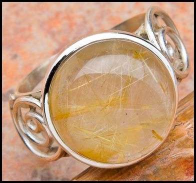Sterling silver ring - RUTILATED QUARTZ - Dreams Collection