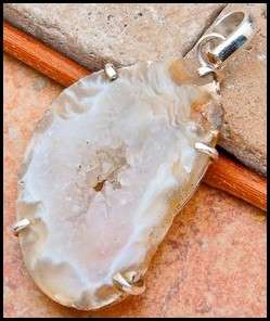 Sterling silver pendant - AGATE DRUZY - Dreams Collection