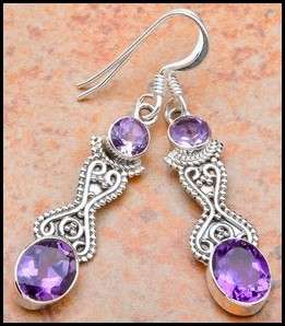 Sterling silver earrings - AMETHYST - Dreams Collection