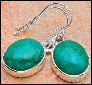 Sterling silver earrings - CHRYSOCOLLA - Dreams Collection