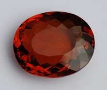 HUGE 131.75cts MADEIRA CITRINE oval facet (Brazil)