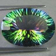 17.25 cts MYSTIC TOPAZ concave oval facet (Brazil)