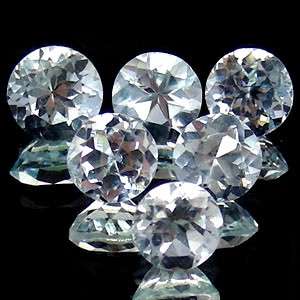 4.10 cts Natural AQUAMARINE round facets (Santa Maria) - sold individually