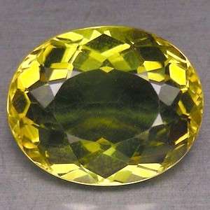 15.81 cts GOLDEN GREEN QUARTZ oval facet (Africa)