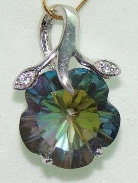 ** FREE SHIPPING ** Sterling silver pendant - MYSTIC TOPAZ