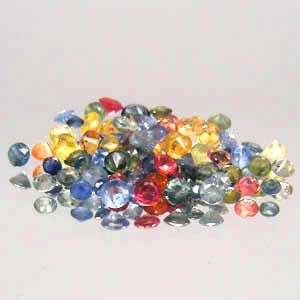100% Natural SAPPHIRES 1.7mm to 2.0mm round facets (Africa) - 5.15 cts set of 103 gems!