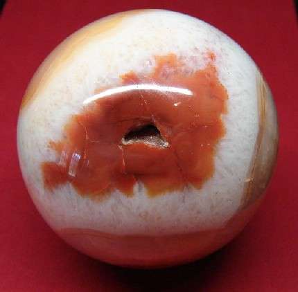 Natural CARNELIAN sphere 68mm (with mini-geode)