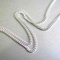 Sterling silver CURB LINK ladies neck chain 45cm (30 gauge / 1.1mm)