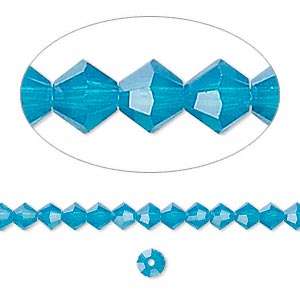 CARIBBEAN BLUE OPAL Swarovski 4mm bicone