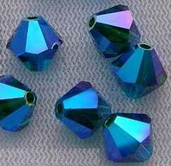 EMERALD AB2X Swarovski 4mm bicone