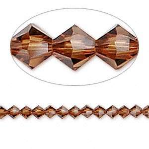 SMOKED TOPAZ Swarovski 4mm XILION bicone