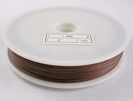 Tiger tail - BROWN - 0.38mm - 100m SPOOL