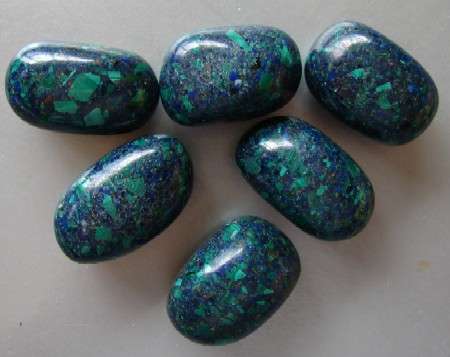 Magical & RARE!  AZURITE / MALACHITE tumbles