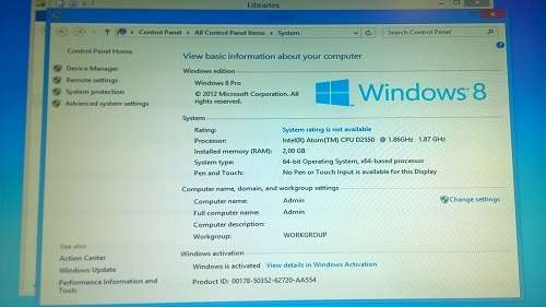 Proline Nano PC nT-i1250, Intel Atom @1.86Ghz, 2GB Ram, 500GB HDD, Inbuilt sound & Wireless Card.