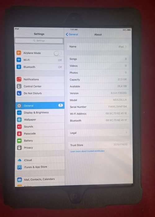 GENUINE APPLE IPAD MINI ] 32GB ] WIFI ONLY ] BLACK ] MD529LL/A