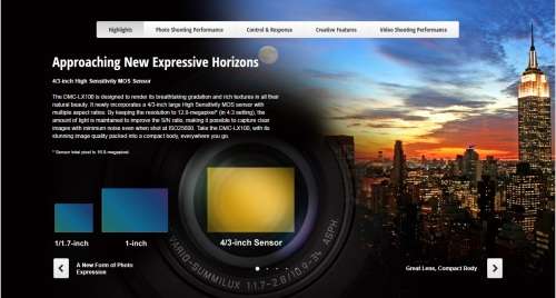[ Brand New Panasonic Lumix DMC-LX100 ] Digital Camera ] Point - Shoot ] 4K Video / Photo ] Black ]