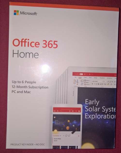 Microsoft Office 365 Home 1 Year License for  Up to 6 People Works on Windows, Mac,  iOS And Android