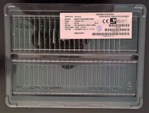 SK hynix 8GB DDR4 1RX8 - PC4-2666V-SA1-11 (LAPTOP RAM FROM A TRAY OF 50 MODULE)