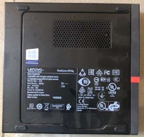 8th Gen Lenovo ThinkCentre M720 Tiny Desktop Core i5-8400T, 8GB Ram, 500GB HDD, DVD/CD Rom Mounted