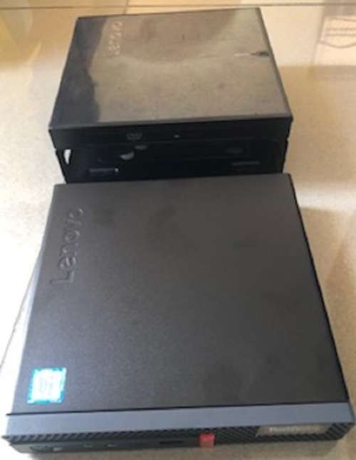 8th Gen Lenovo ThinkCentre M720 Tiny Desktop Core i5-8400T, 8GB Ram, 500GB HDD, DVD/CD Rom Mounted