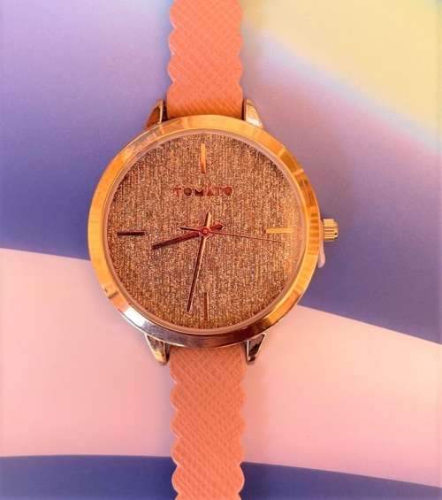 Tomato T733166 Rose Gold Brushed Lines Dial Finished With A Fine Vegan Leather (NEW)