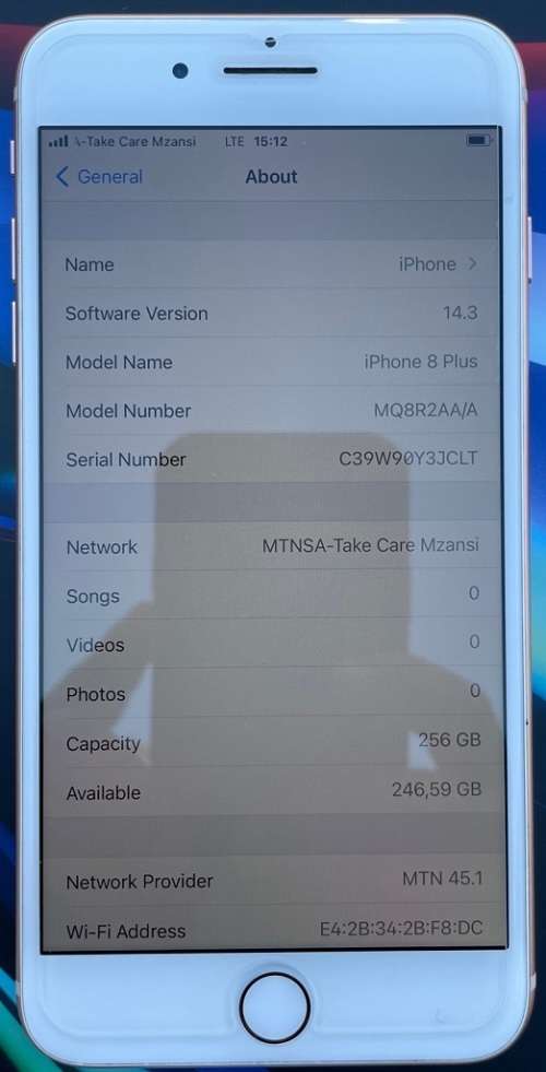 Apple iPhone 8 Plus 256GB - Gold Bezel On White Face In Excellent Condition