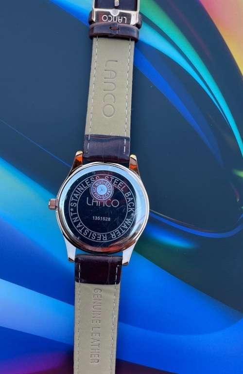 Lanco Gents Round Yellow Gold Plated Watch  (NEW)