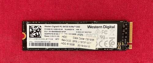 Western Digital PC SN720 NVMe 512GB M.2 SSD (SOLID STATE DRIVE) SUPERFAST