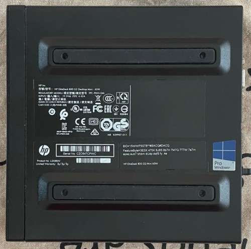 HP EliteDesk 800 G2 Mini, Core i5-6500vPro, CPU @3.2Ghz, 8GB Ram, 256GB SSD