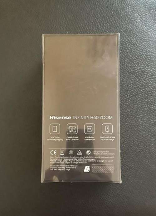 Hisense Infinity H60 Zoom  6GB + 128GB Single Sim- Black (Brand New Sealed)
