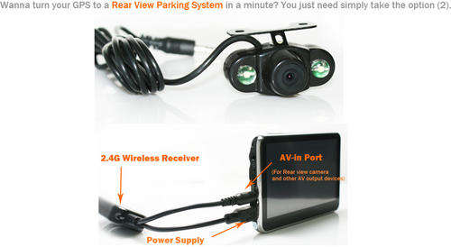 AV-IN + WIRELESS CAR REAR VIEW CAMERA (170 DEGREE WIDE-ANGLE LENS FOR MAXIMUM VISUAL