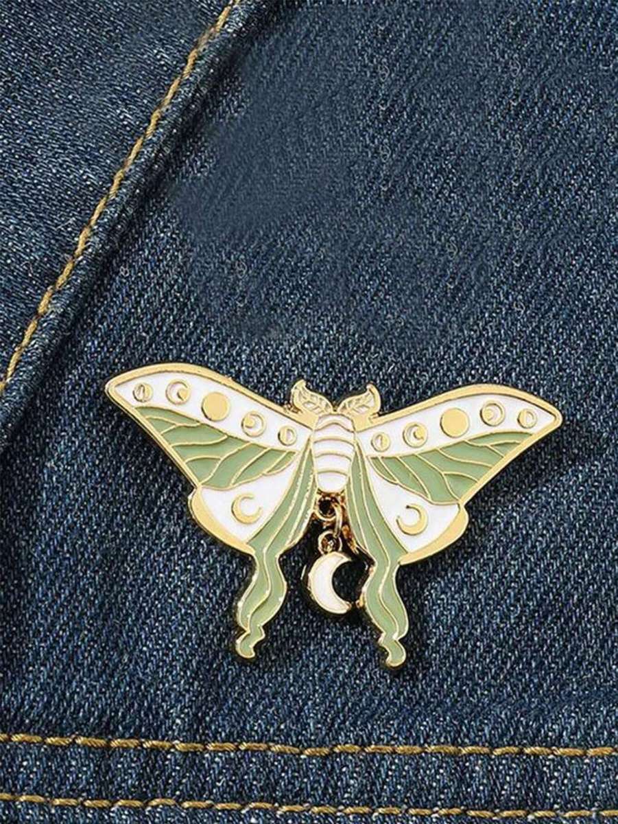 Moon Moth Enamel Pin